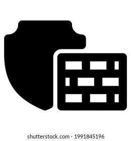 Firewall icon security protection cyber database protection protected