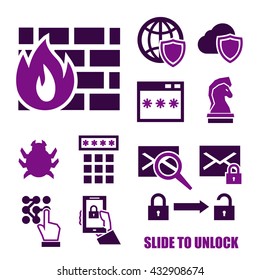 firewall icon set