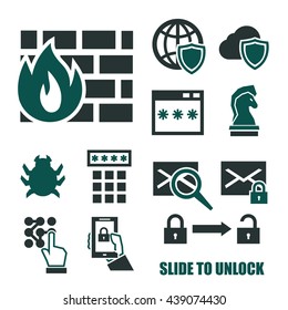 Firewall Icon Set Stock Vector (Royalty Free) 439074430 | Shutterstock