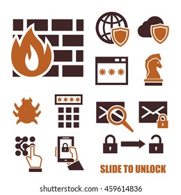 firewall icon set