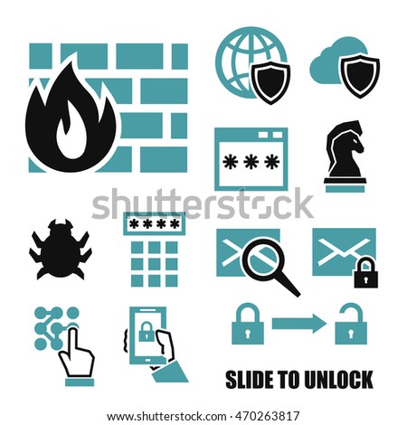 firewall icon set