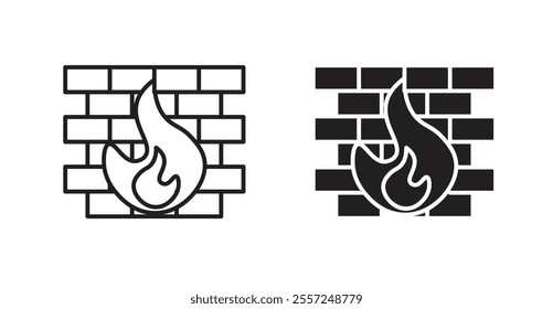 Firewall Icon set. vector illustration set