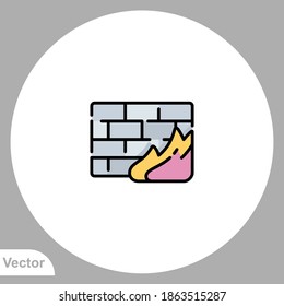 Firewall icon sign vector,Symbol, logo illustration for web and mobile