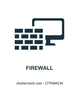 Icono de cortafuegos. Elemento sencillo de la colección de seguridad de Internet. Icono de Creative Firewall para diseño web, plantillas, infografías y más