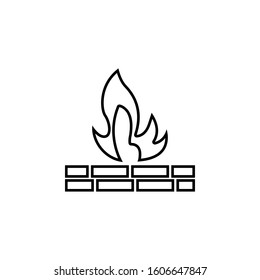 firewall icon. Simple thin line, outline vector of web icons for ui and ux, website or mobile application