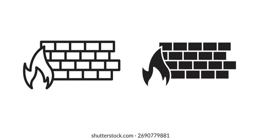 Símbolo de Vector simple del icono del cortafuegos