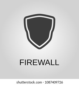 Firewall icon. Firewall symbol. Flat design. Stock - Vector illustration