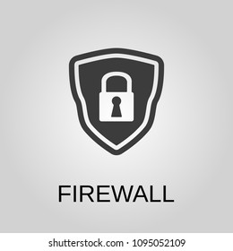 Firewall icon. Firewall symbol. Flat design. Stock - Vector illustration