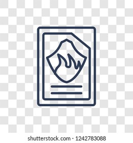 Firewall icon. Trendy linear Firewall logo concept on transparent background from Internet Security and Networking collection