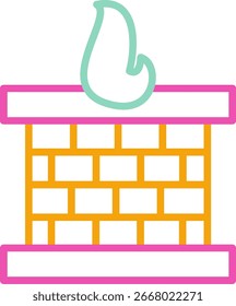 Símbolo de Ilustração de Design de Vetor de Ícone de Firewall