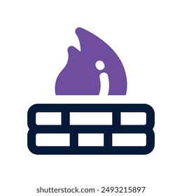 firewall icon. vector dual tone icon for your website, mobile, presentation, and logo design.