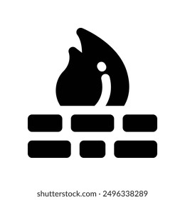 firewall icon. vector glyph icon for your website, mobile, presentation, and logo design.