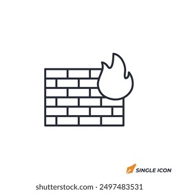 Firewall icon vector illustration. Firewall symbol isolated on white background