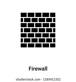 Firewall icon vector isolated on white background, logo concept of Firewall sign on transparent background, filled black symbol