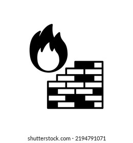 Firewall icon in vector. Logotype