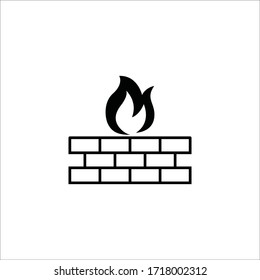 firewall icon vector sign symbol isolated
