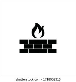 Firewall Icon Vector Sign Symbol Isolated