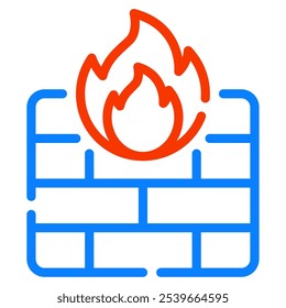 Icono de cortafuegos para Web, App, infografía, etc