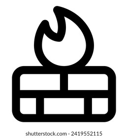 Firewall-Symbol für Web, App, uiux, Infografik usw.