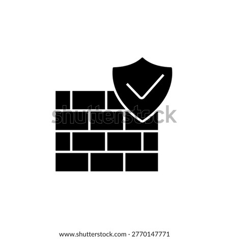 firewall icons. Simple vector icons With Background. Flat style design