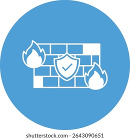 Firewall  illustration with isolated background