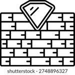 Firewall Illustration vector Icon Design
