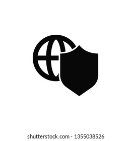 Firewall, internet, network, security, icon. Element of security for mobile concept and web apps illustration. Thin flat icon for website design and development, app. Vector icon