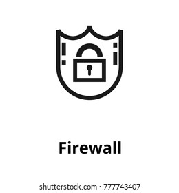 Firewall line icon