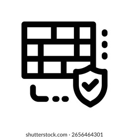 icono de línea de firewall. Icono de Vector limpio y minimalista para Sitios web, App móviles, presentaciones y logotipos. Totalmente escalable y personalizable para cualquier proyecto.
