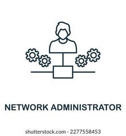Firewall line icon. Simple element from internet security collection. Creative Firewall outline icon for web design, templates, infographics and more