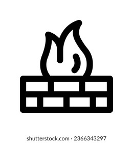 icono de línea de firewall. icono vector para tu sitio web, móvil, presentación y diseño de logotipo.