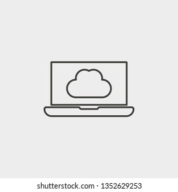 Firewall, netbook, outline, icon. Web Development Vector Icon. Element of simple symbol for websites, web design, mobile app, infographics. Line symbol for website design