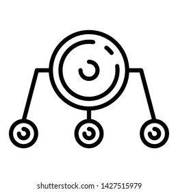 Firewall network icon. Outline firewall network vector icon for web design isolated on white background