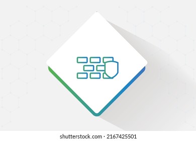 Firewall policy and VPN monitoring icon vector design