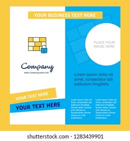 Firewall protected Company Brochure Template. Vector Busienss Template