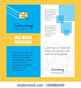 Firewall protected Company Brochure Title Page Design. Company profile, annual report, presentations, leaflet Vector Background