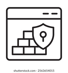 Firewall Protection Icon – Defending Networks Against Unauthorized Access