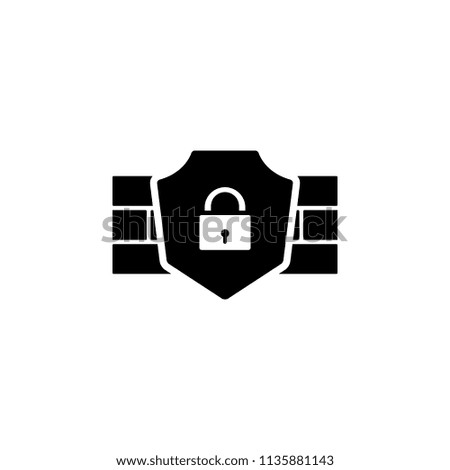 firewall protection icon. Element of cybersecurity icon for mobile concept and web apps. Glyph style firewall protection icon can be used for web and mobile on white background
