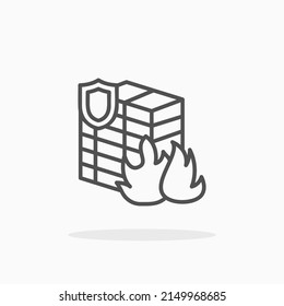 firewall protection line icon. Can be used for digital product, presentation, print design and more.
