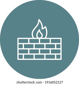 Firewall, protection, security icon vector image. Can also be used for cyber security. Suitable for use on web apps, mobile apps and print media.