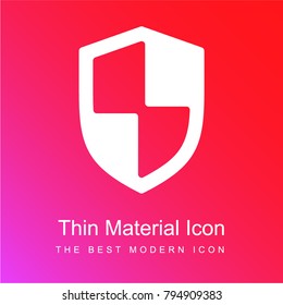 Firewall red and pink gradient material white icon minimal design