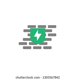 Firewall, security icon. Element of Cyber and Security icon for mobile concept and web apps. Detailed Firewall, security icon can be used for web and mobile