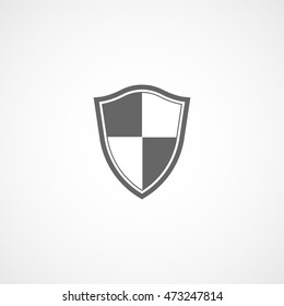 Firewall Shield Flat Icon On White Background