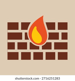 Firewall smart trendy colorful vector stunning design useful Illustration colorful background.eps