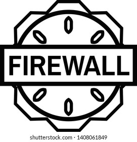 FIREWALL stamp on white background