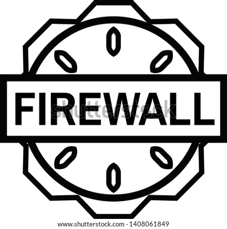 FIREWALL stamp on white background