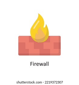 Firewall Vector  Flat Icon Design illustration. Cloud Computing Symbol on White background EPS 10 File