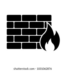 Firewall vector icon.