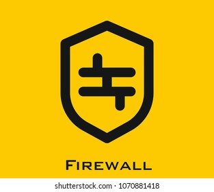 Firewall vector icon