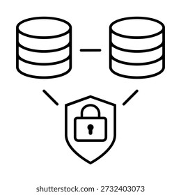 Ícone vetorial do firewall. Sinal da Cybersecurity Illustration. Símbolo de antivírus de computador. Logotipo da proteção de dados.